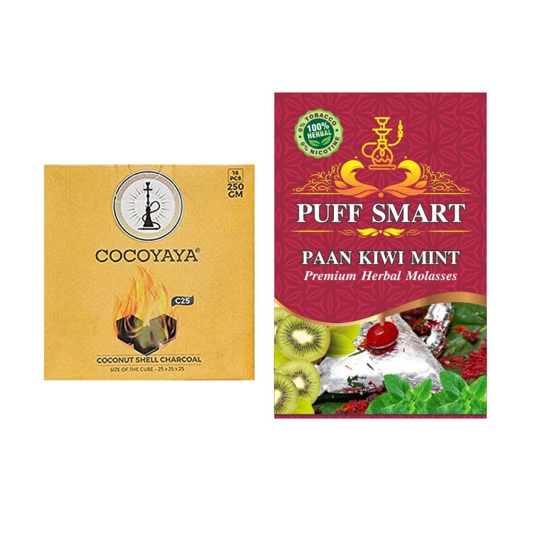 PUFF SMART Premium Herbal Flavor Paan Kiwi Mint With Coconut Charcoal_250g Combo (100% Tobacco And Nicotine Free)-image-9