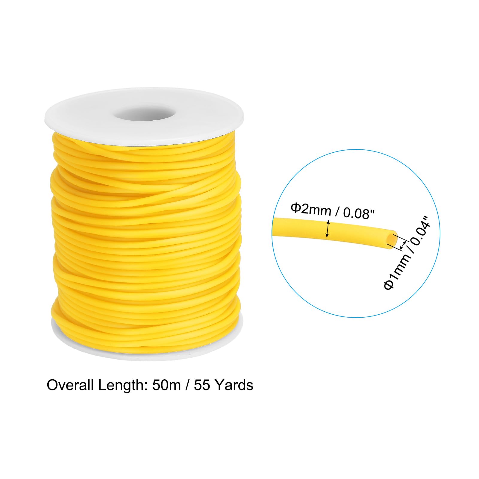 PATIKIL Hollow Pipe Rubber Cord 55 Yards 2mm - Image 2