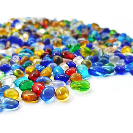 Colorful Irregular Glass Gems Stones Beads for Aquarium Fish Tank Rocks