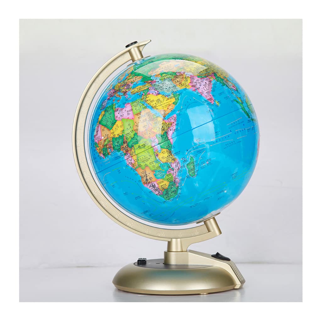 Le Globe Le Plus Pratique 20 cm/7.87 "avec lumières Globes du Monde enseignement Standard Globes géographiques Chinois et Anglais pour Les étudiants et Les Enfants Cadeaux de Puzzle Inspirants