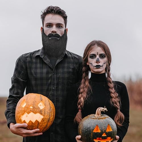 Miniatura 4 de 8 piezas de barba falsa de Halloween barba falsa bigote falso bigote falso para adultos niños disfraces suministros de fiesta de Halloween