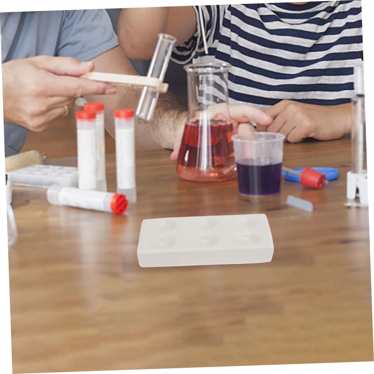 3pcs Porcelain Plates for Laboratory Testing Reaction Plates Wells for Accurate Scientific Experiments and Test Outcomes