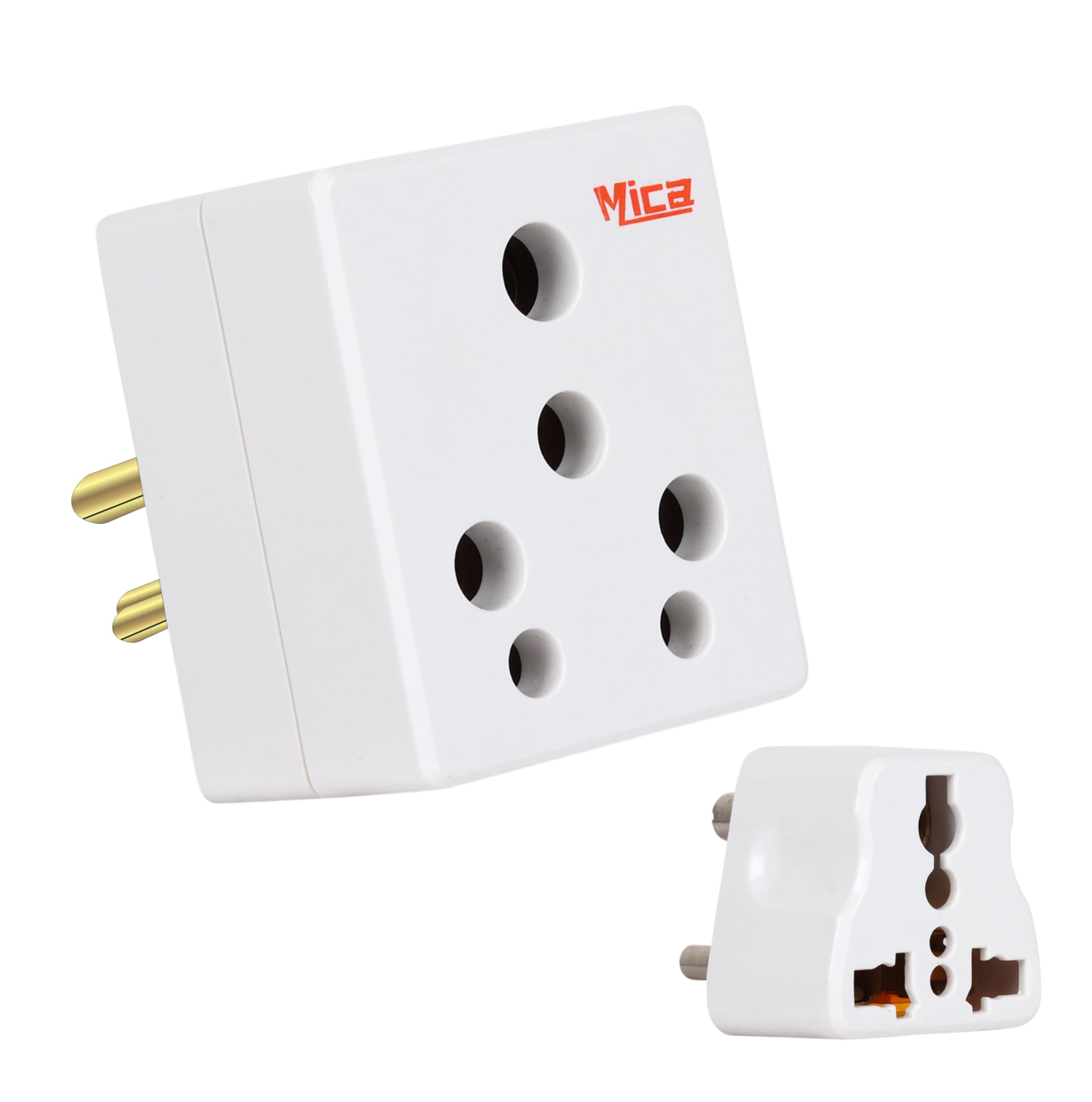MICA 6 amp. to 16 amp. Ceramic Inside Solid 3 Pin Conversion Plug Qty - 1 (White) and MICA 3 Pin Universal Travel Adapter Conversion Plug - Qty 1 (White) - Pack of (1) (B09GYLPTZZ) Amazon Price History, Amazon Price Tracker