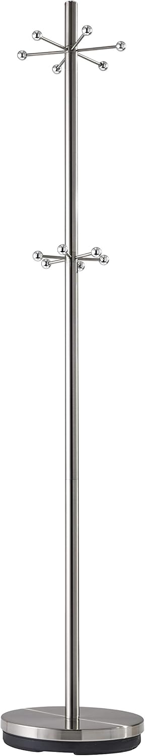 Adesso WK2036-22 Evergreen Coat Racks, Satin, Brushed Steel : Home & Kitchen