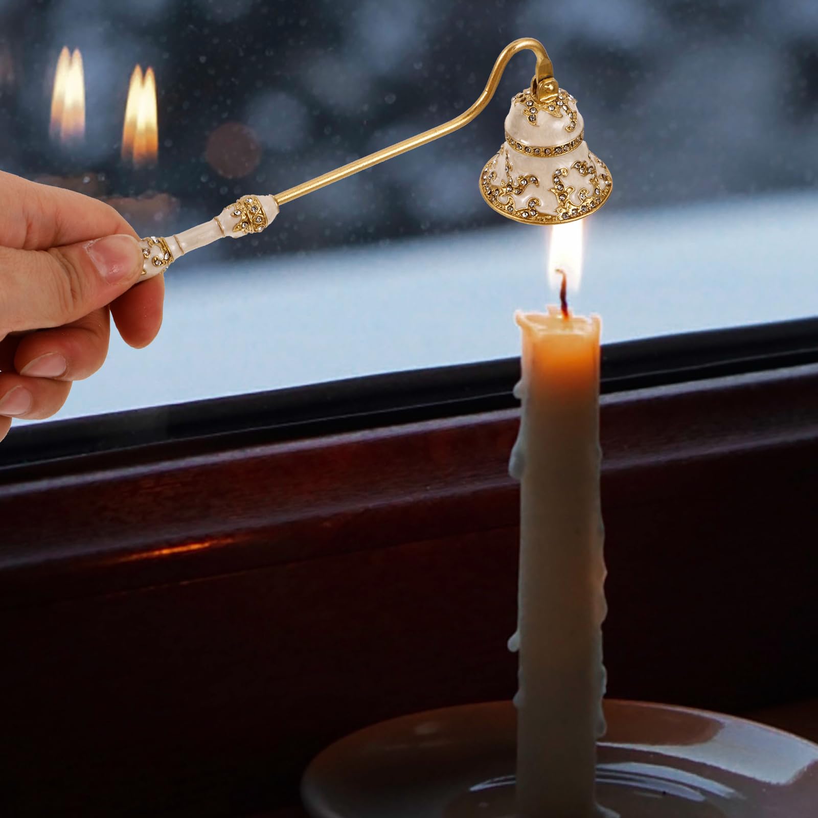 Cabilock Éteignoir à Bougie à Long Manche Extincteur à Bougie Pour Éteindre Les Flammes Pour Usage Intérieur