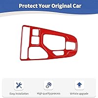 Vista 6 de RT-TCZ Para Cherokee Red Gear Shift Panel Cover Trim para Jeep Cherokee 2019 Up Rojo Interior Accesorios