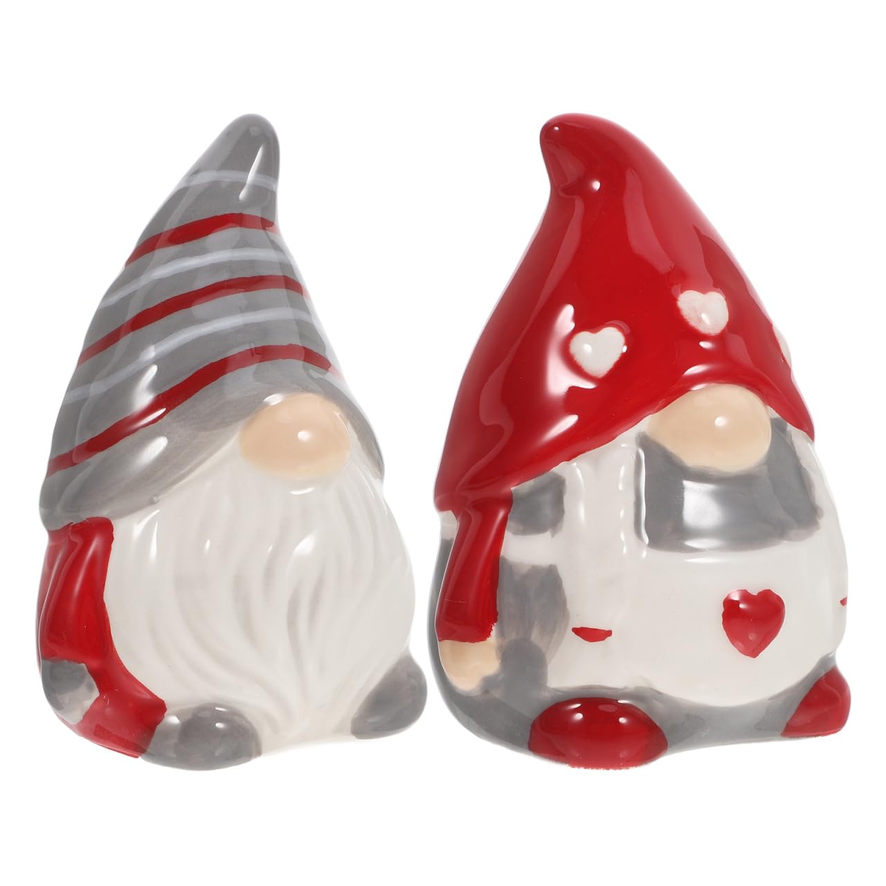 Pfefferaufbewahrungsflaschen und Salz und Pfefferstreuer aus Keramik mit Niedlichem Christmas Gnome Design Praktische Gewürzspender für Küche und Esstisch