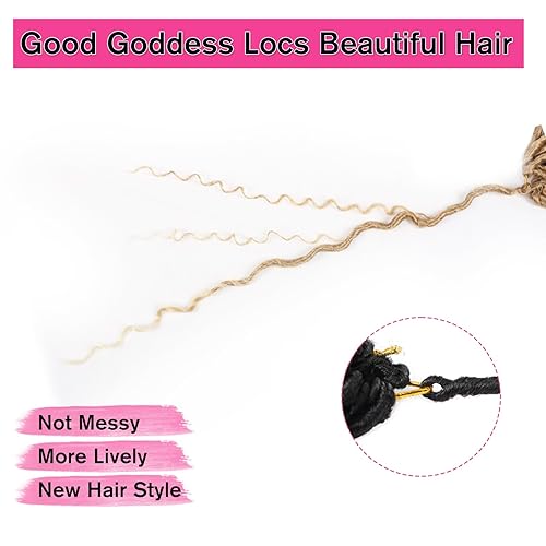 Miniatura 5 de Mira Sofia Goddess - Rastas de pelo sintético de ganchillo para mujeres negras, 14 pulgadas, cabello bohemio preenrollado suave con extremos