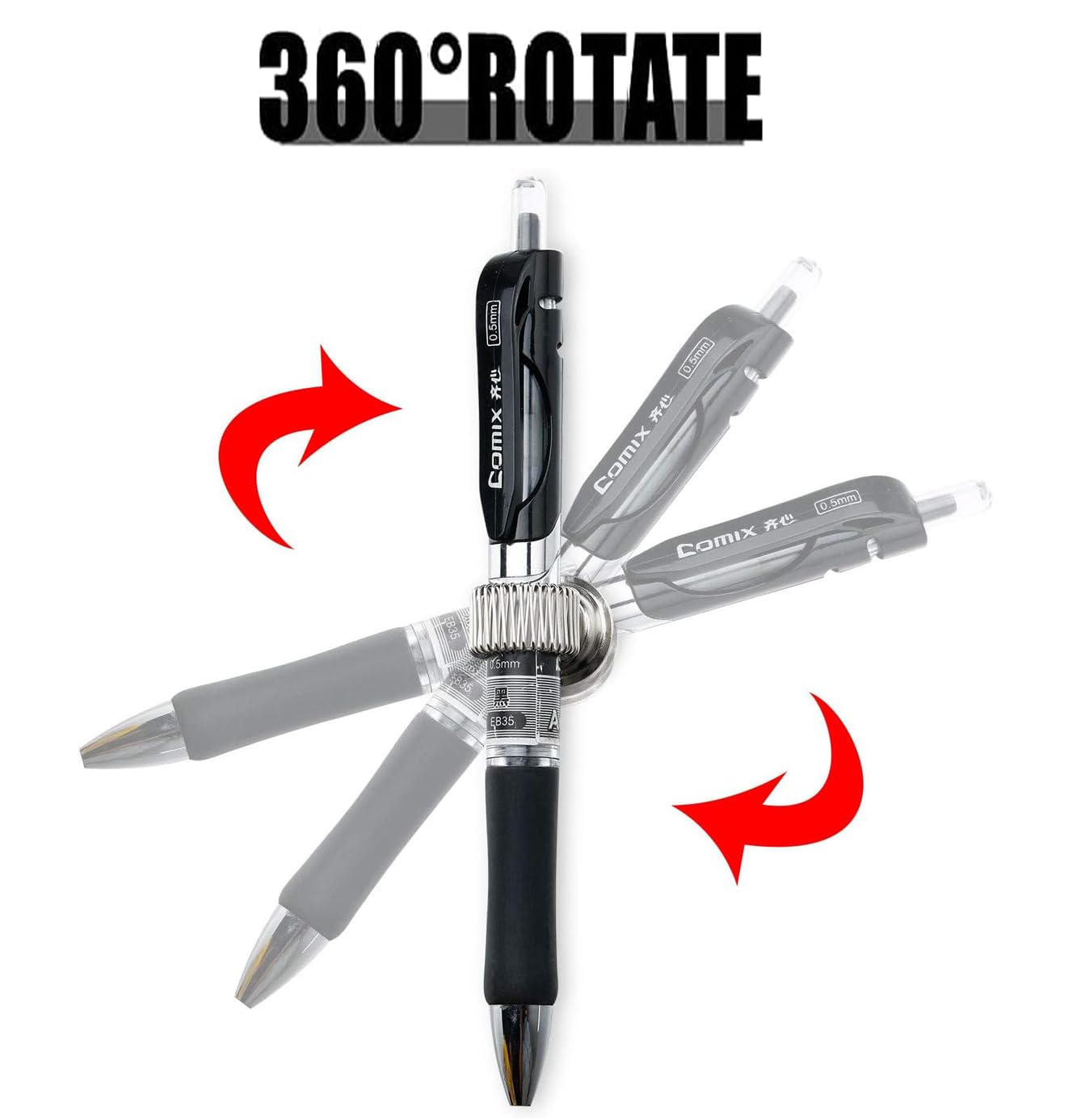 10 Clip Portapenne Magnetiche | Girevoli 360° | Per Lavagna, Frigorifero E Ufficio - Foto 10