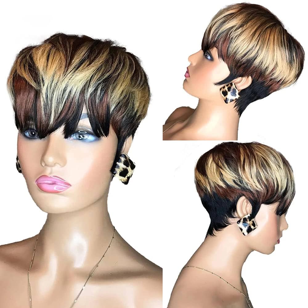 Amazon.com : Sumcas Pixie Cut Wigs for Black Women Human