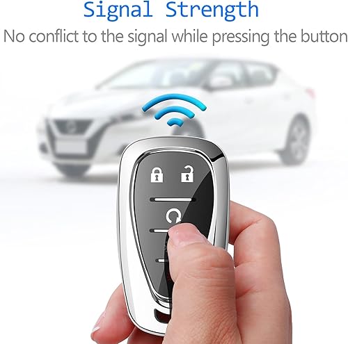 Miniatura 6 de Tukellen Funda para llavero Chevrolet de TPU suave, protección completa, compatible con Chevy Equinox Traverse Malibu Camaro Cruze Blazer Spark