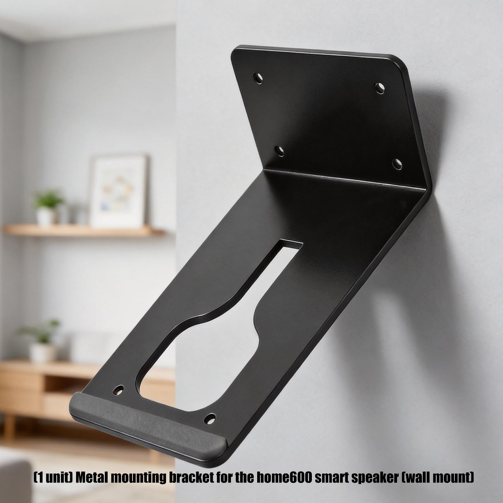 Soporte de metal montado en la pared para Home 600, para disipación de sonido y calor, ideal para espacios de vida compactos, soporte para conferencistas montado en la pared