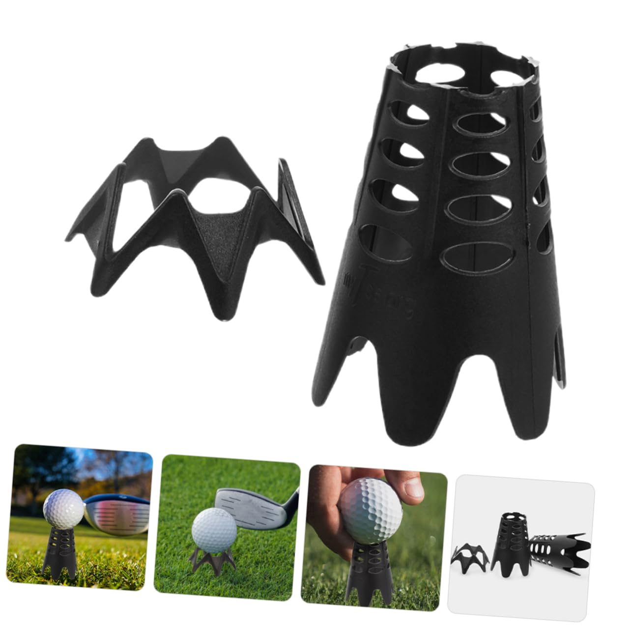 GALPADA Soporte De Golf Tees De Golf Novedad Tees De Golf De Abedul Juego Golf Profesional Golf Práctico Tees De Golf Altos Tees para De Golf Polipropileno Black