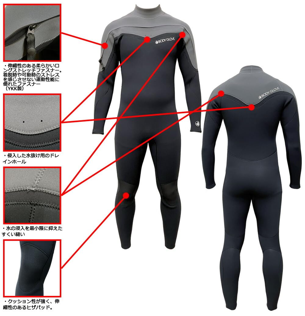 Amazon | 2023 BODYGLOVE FUSION SERIES FULLSUITS LC TB1020