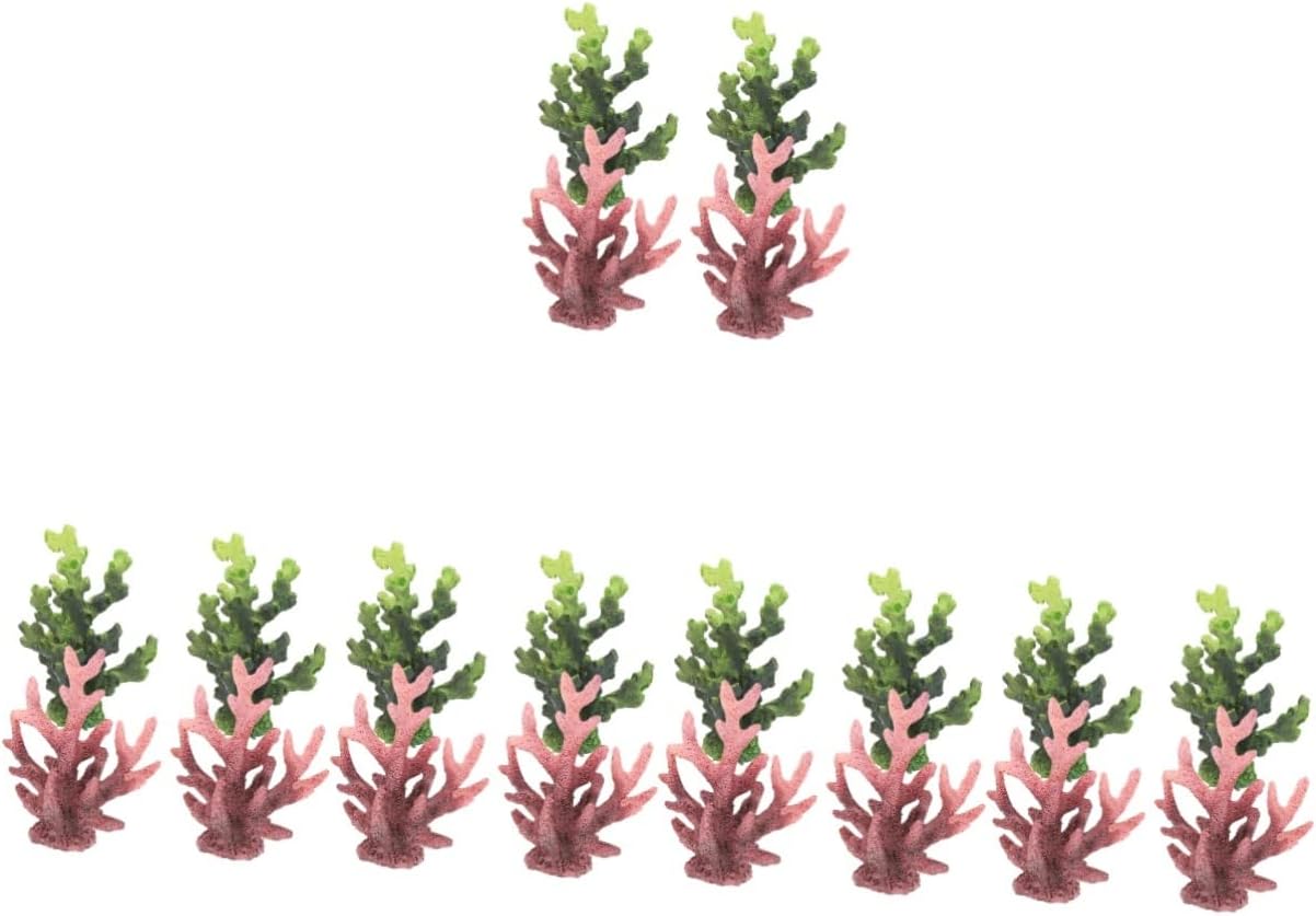 20 Pcs Simulated Mini Coral Delicate Aquarium Coral Aquarium Coral Decorations Miniture Decoration House Decorations for Coral Decors Home Decor Artificial Tan