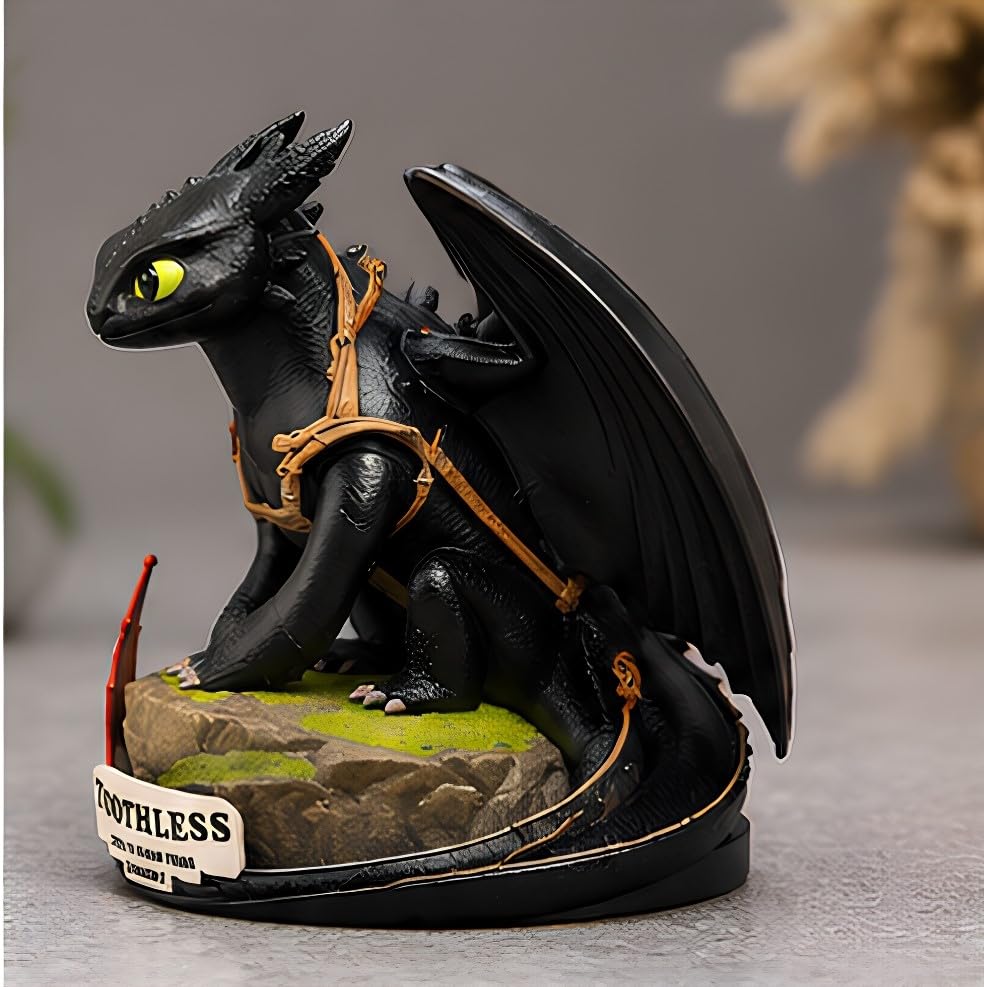 Image of Premium Action Figures Collectible for Office Desk, Study Table, Car Dashboard, Decoration for Anime Lovers, Fans, Kids, Collectors (Night Dragon 20cm)