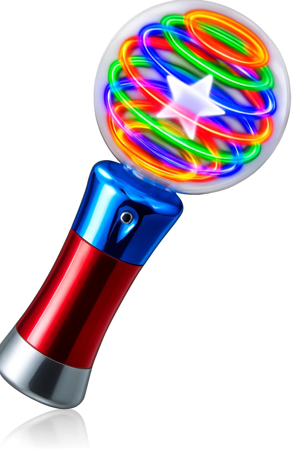 Playbees Light Up Spinning Wand – Magic LED Flashing Ball, Sensory Light Spinner Toy, Glow Wand Party Favor, Classroom Prizes, Fun Light-Up Gift for Kids