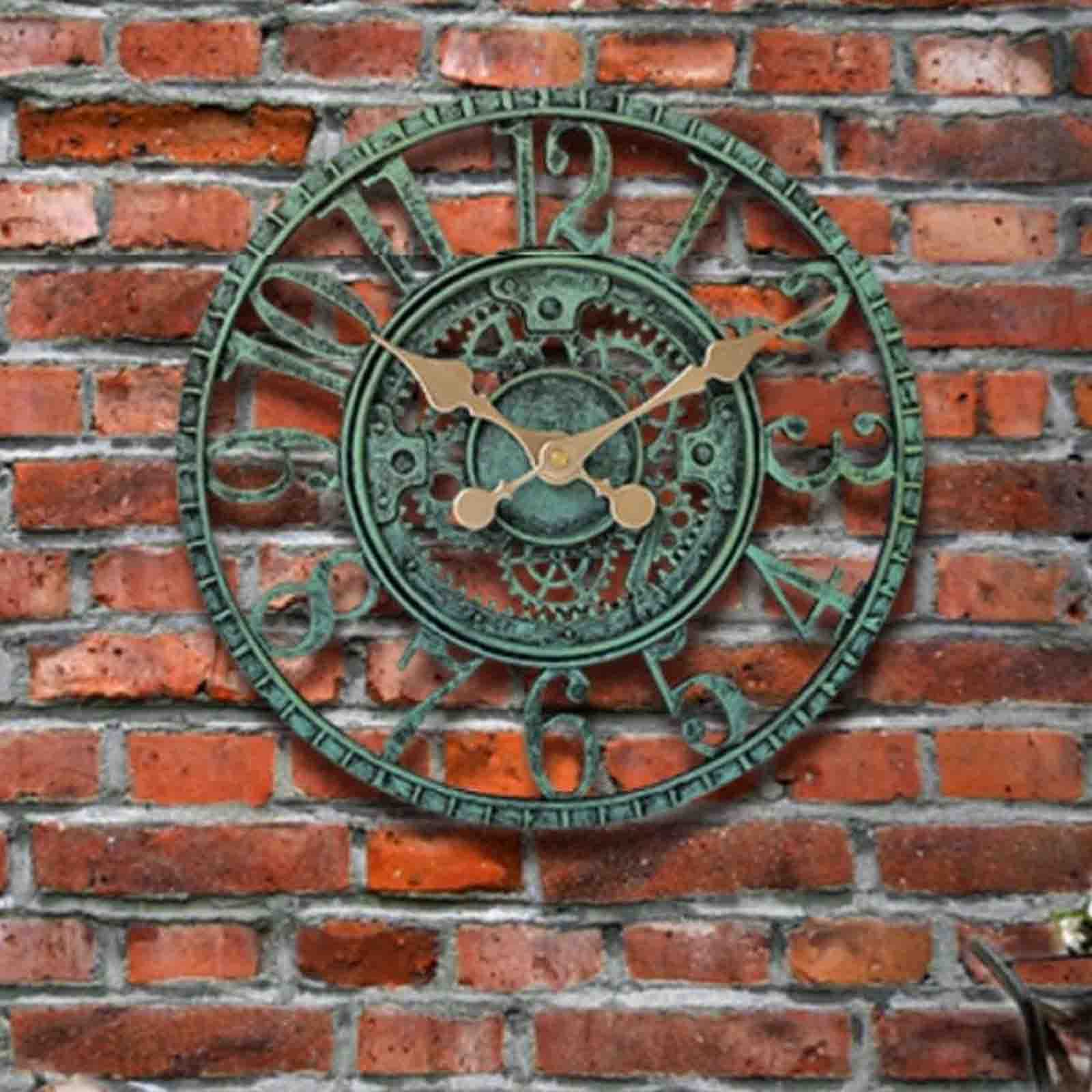 Amazon.co.jp: 12インチ壁掛け時計装飾ギア壁掛け時計、ヴィンテージ