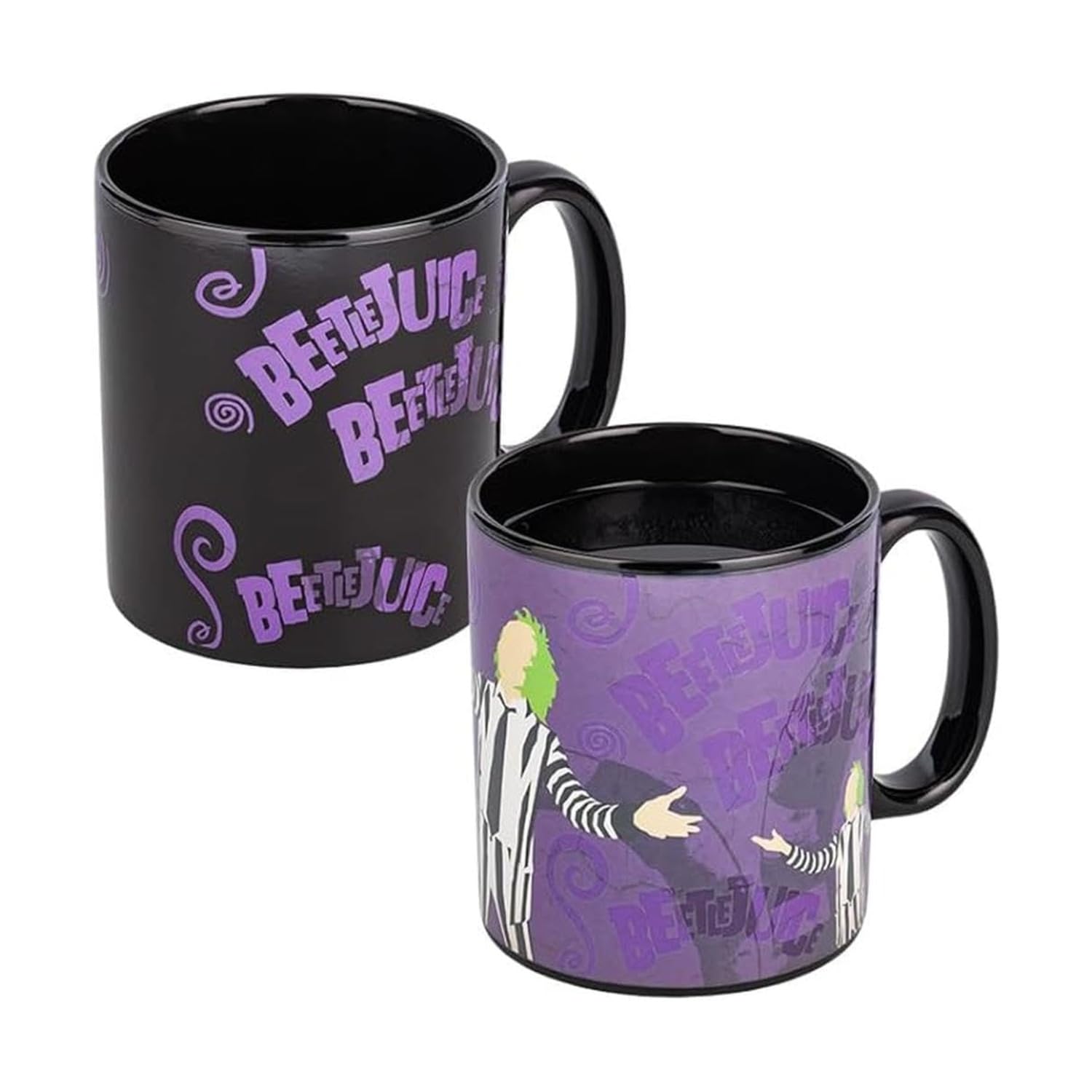 Beetlejuice XL Heat Changing Mug - Officially Licensed Merchandise Gift for Retro Horror Movie Fans, Nostalgic Ceramic Drinkware, 80's Movie Collectors Cup, 550ml (18 fl oz)
