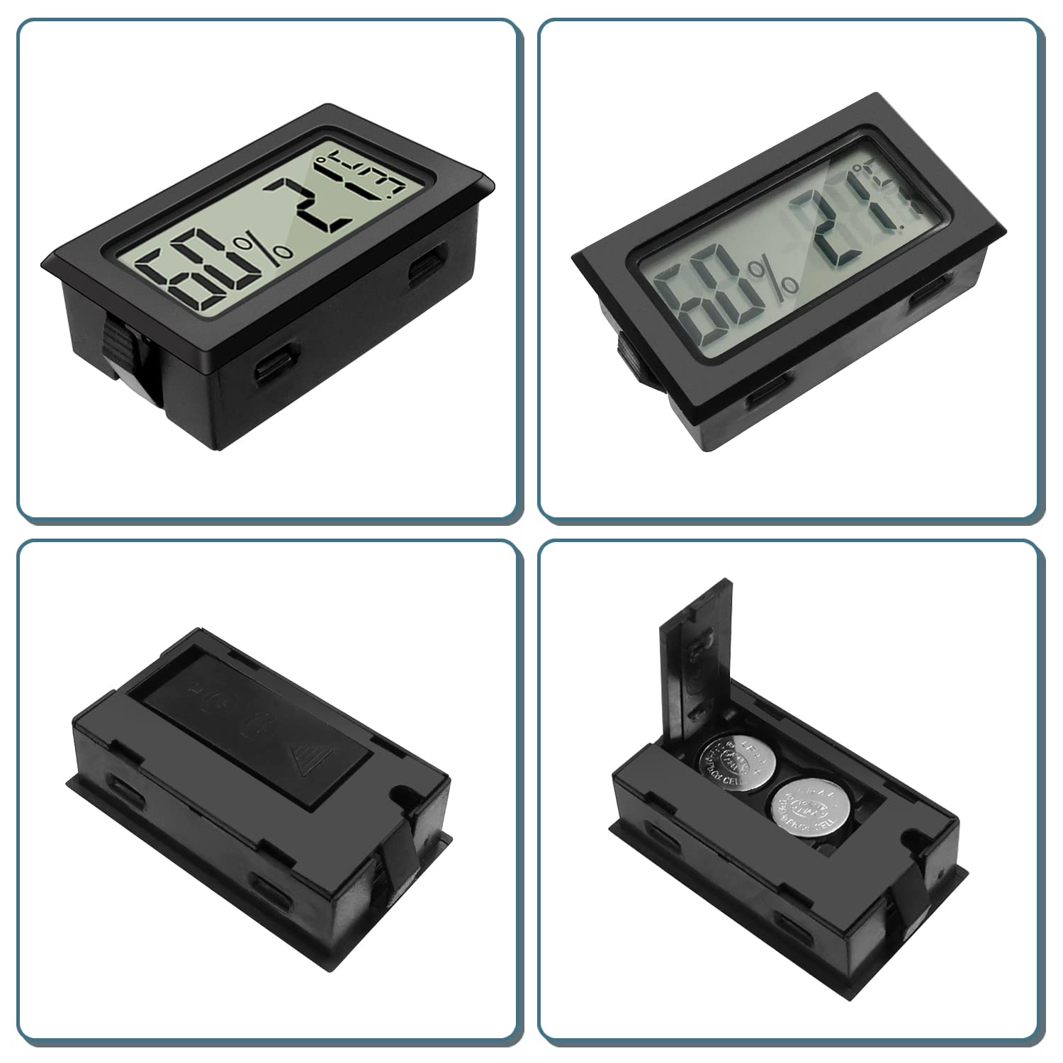 8 Pezzi Igrometro Digitale Per Interni - Misura Temperatura E Umidit&agrave;!