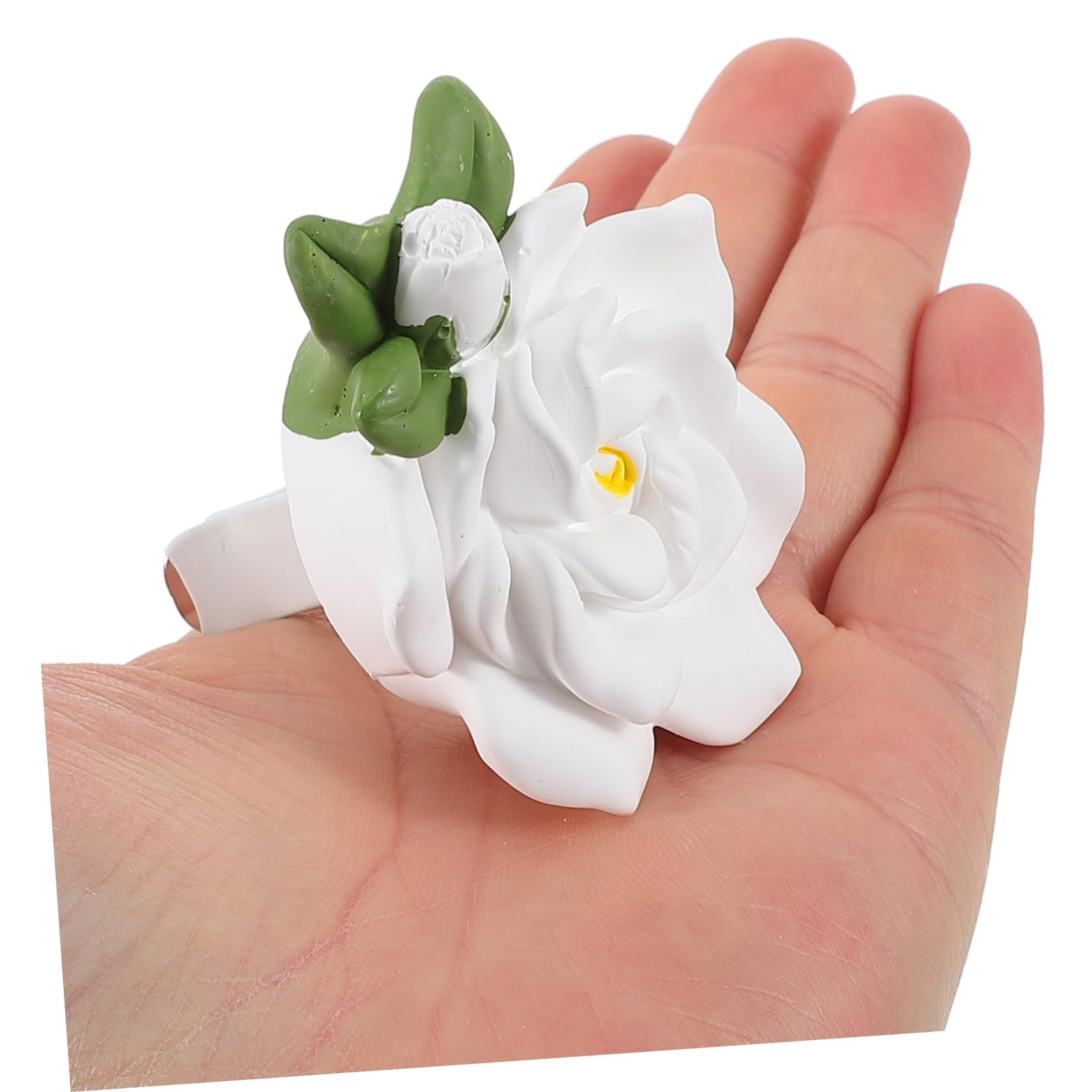PartyKindom 4stücke Car Vent Clip Diffuser Blumenform Auto Vent Clip Zur Dekoration Und Dufterfrischung Im Fahrzeug Installieren Weißer Duftclip Mit Jasminduft