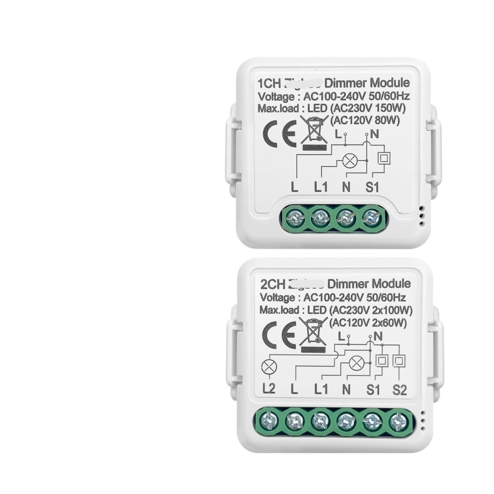 1 Uds. Módulo de interruptor de atenuación inteligente 100~240V 50/60Hz 3,0, admite control bidireccional de interruptor de luz regulable(1 Gang)