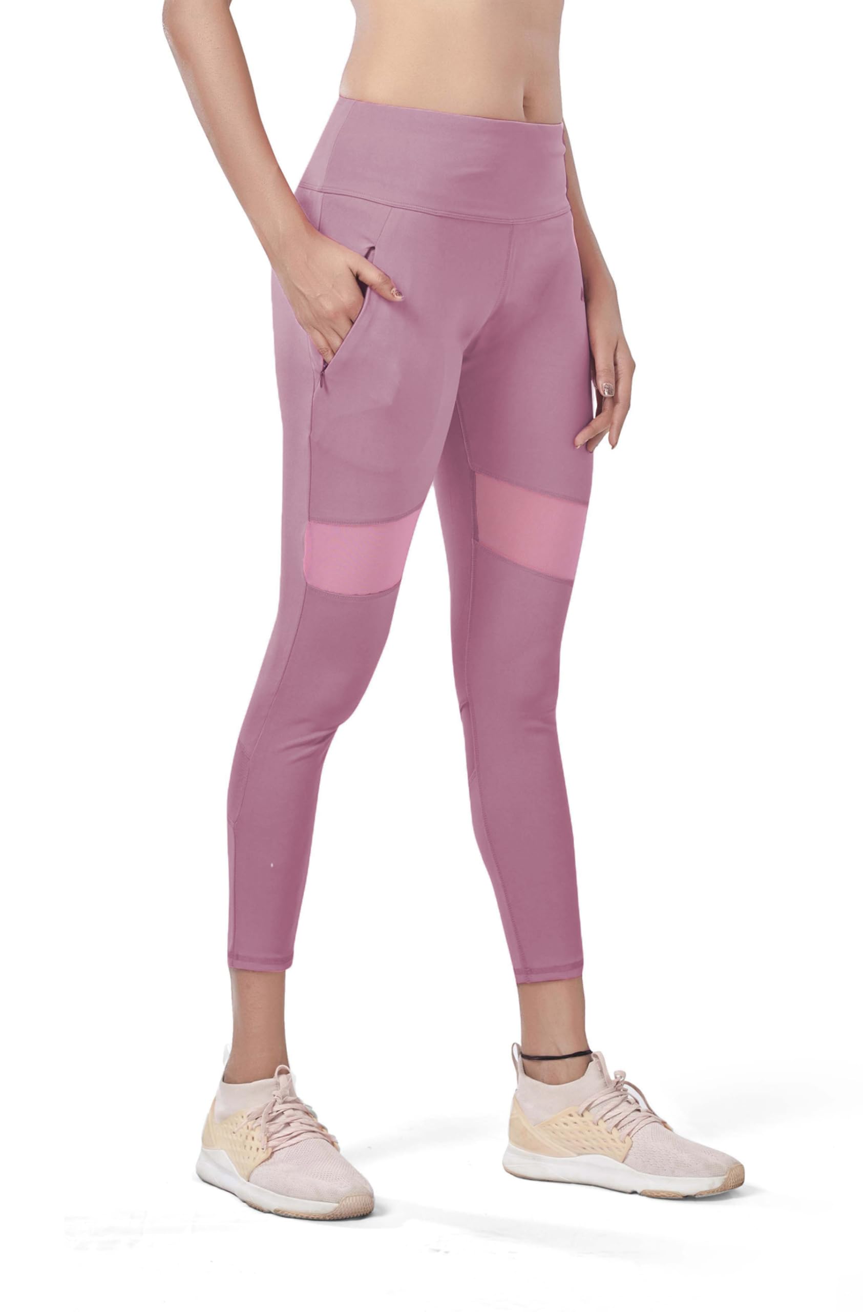 mehrang Active Yoga Pants for Women Gym High Waist with Pocket, Tummy Control, Workout Pants 4 Way Stretch Yoga Leggings-picture-32