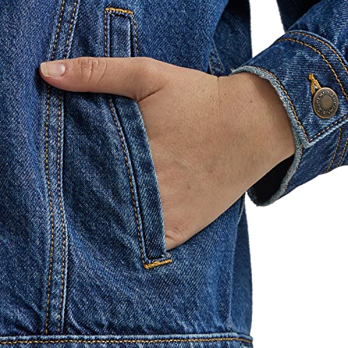 Wrangler Damen Relaxed Fit Girlfriend Jeansjacke, Daffodil, XS – Ansicht 4