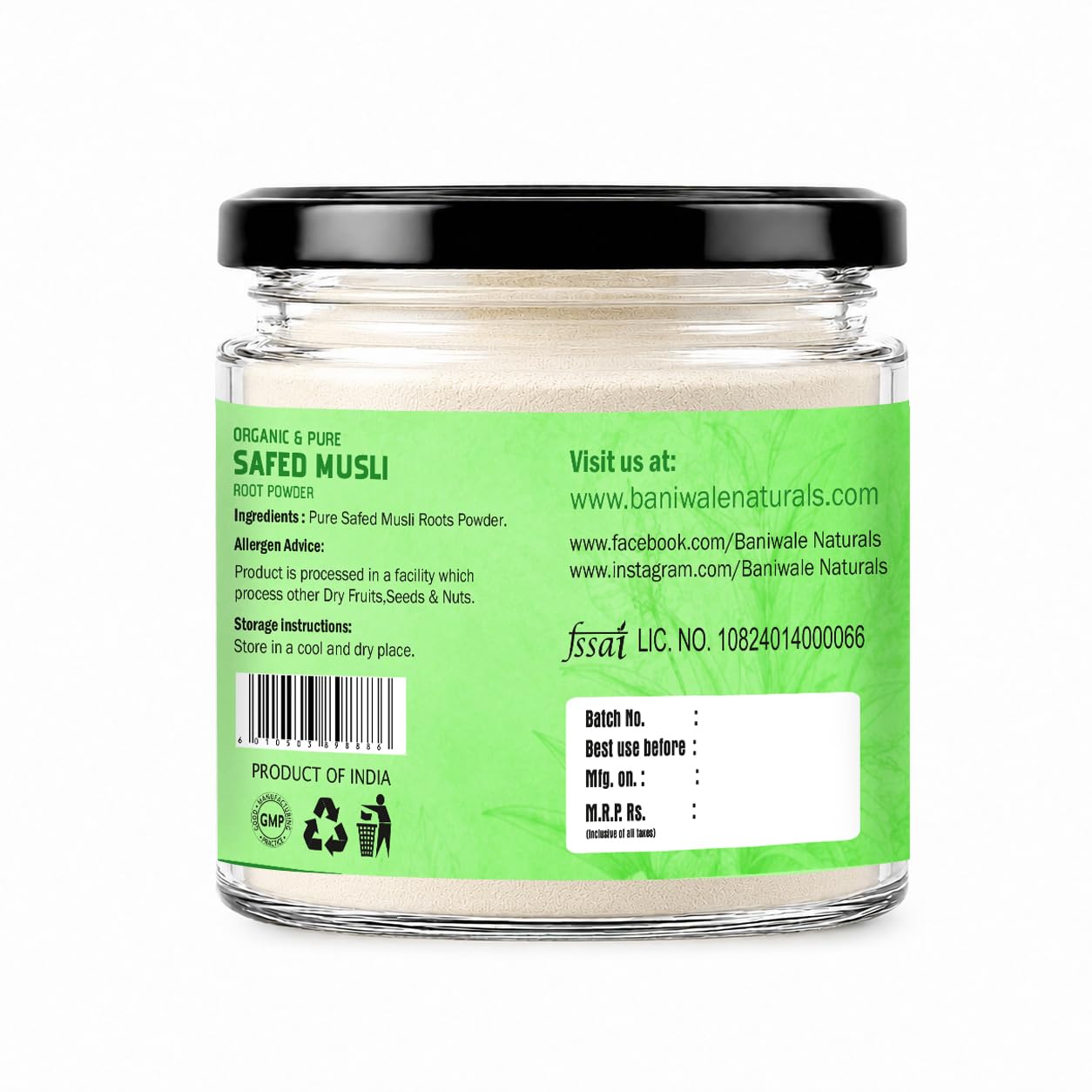 Pure Safed Musli Powder (100g) – Authentic Ayurvedic Rejuvenator | Microfine White Gold Root Powder for Energy, Vitality & Stamina | Muscle Strength & Bone Health Support | No Added Chemicals — Amazon image 9