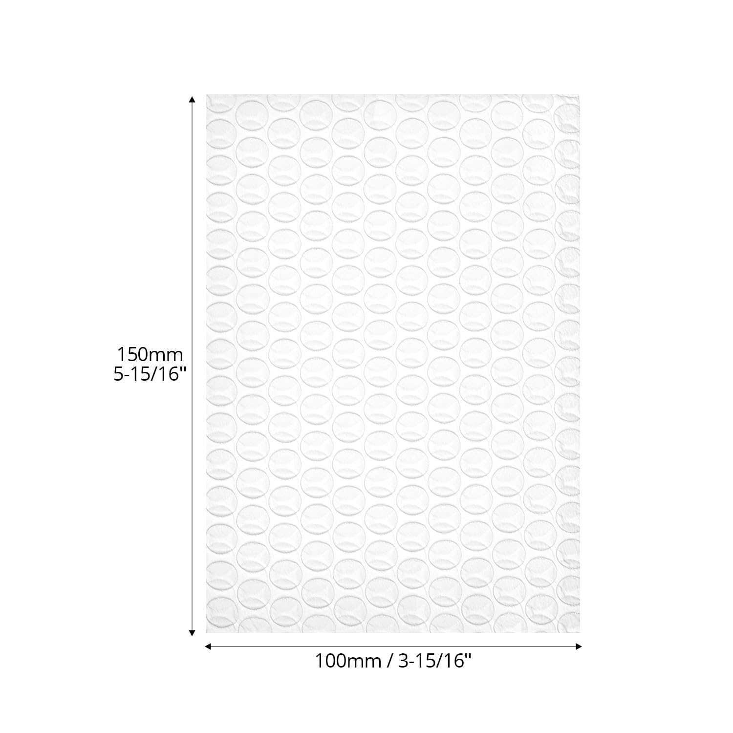 QWORK® 200 Pezzi papier bulle, 10 x 15 cm sachets à bulles transparent