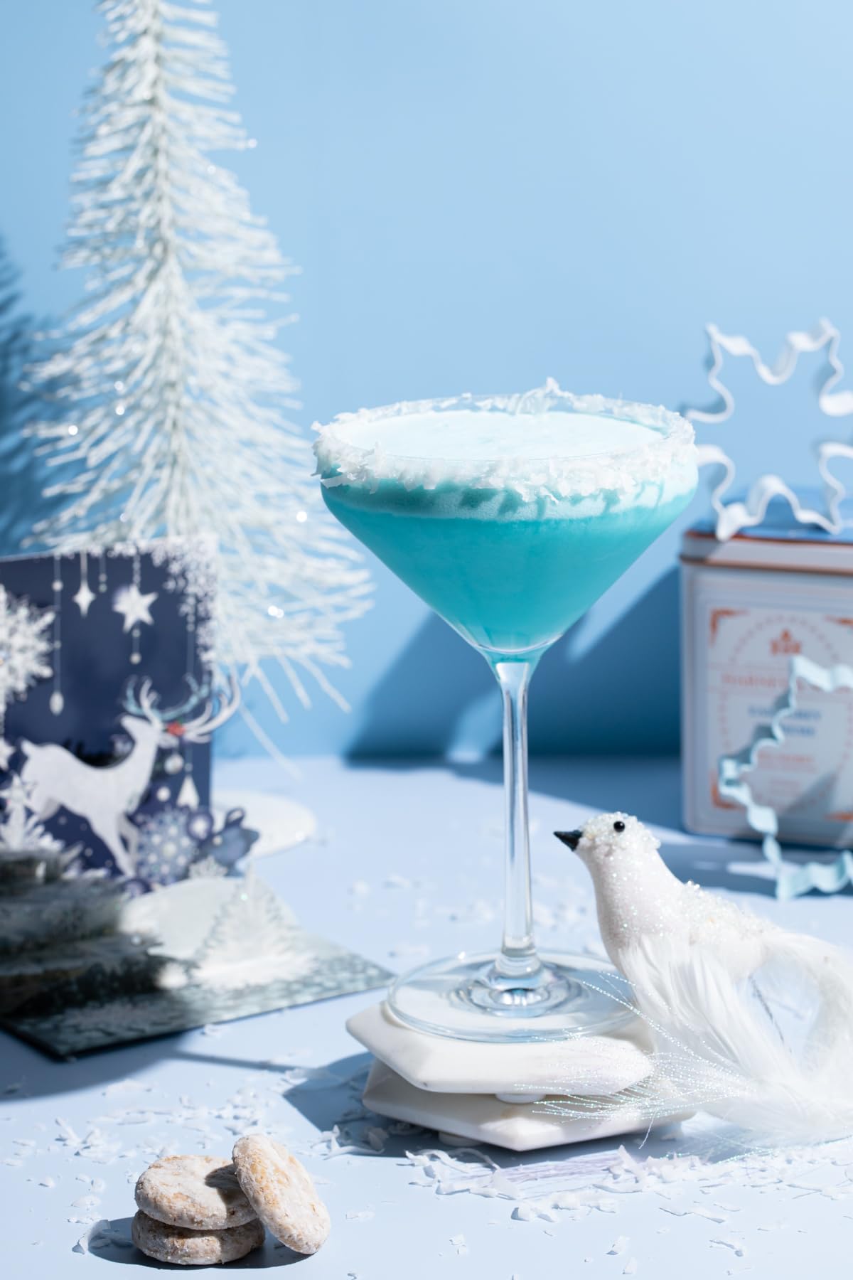 Bessie Bakes Winter Wonderland 2ft x 3ft jednokolorowe rolowane tło fotograficzne, 4 sztuki