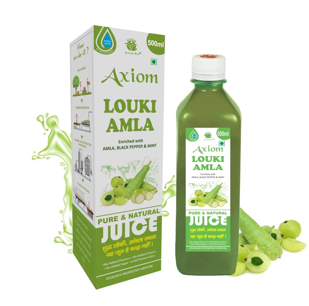 Axiom_Ayurveda Loki Amla Swaras (500 ml) Pack of 3 | Helps in Blood Pressure | Useful in Increase Eye Sight | Useful in Falling Hairs | WHO GLP,GMP,ISO Certified Product |