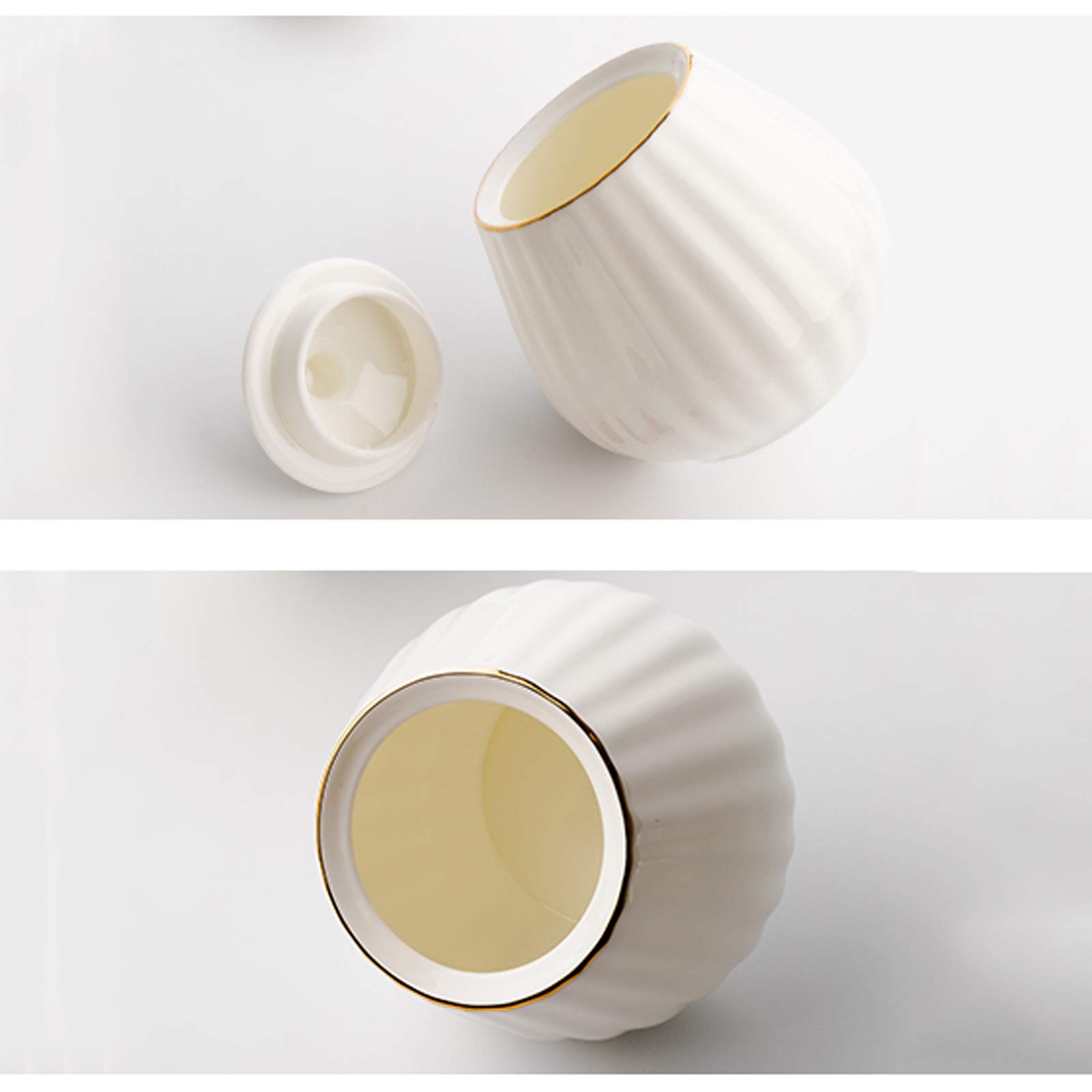Pot de Sucre Boîte de rangement en céramique de céramique de céramique de sucrerie avec couvercle à la maison Creative Sugar Bowl est le meilleur choix for les cadeaux à la famille et aux amis Bol à S