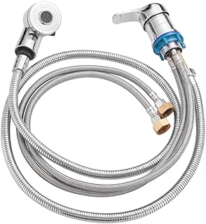 Weirun Salon Shampoo Bowl Sink Basin Faucet Valve with 2 Function Sprayer and Hose for Beauty Shampoo Bed Bowl or Backwash Unit with 3/8 to 1/2 NPT Reducer Adapter