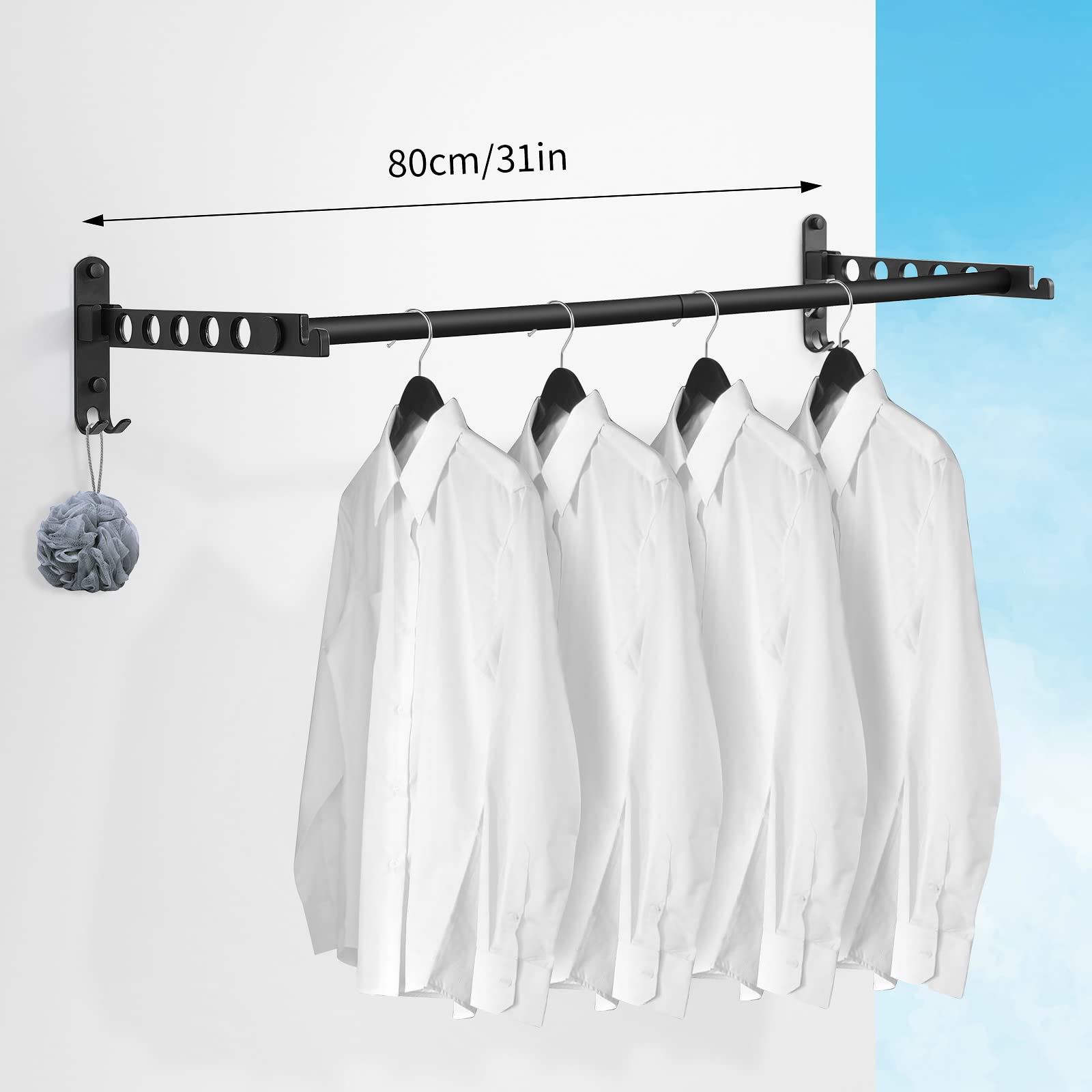 Tendederos Plegables De Pared TYXTYX Colgador De Ropa Plegable