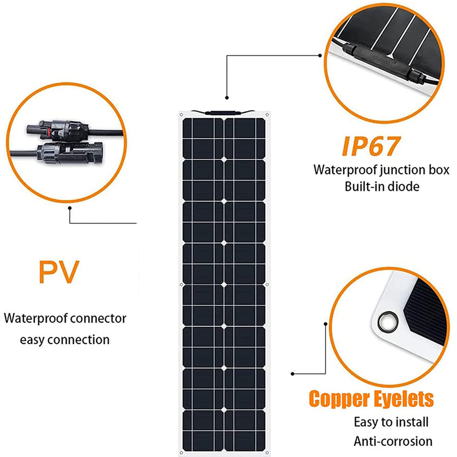 Kit modulo pannelli solari flessibili 400 W / 800 W Pannello solare monocristallino Caricabatterie solare portatile con controller 40 A per auto, camper, roulotte, camper, tetto, casa, sistemas,2x200W