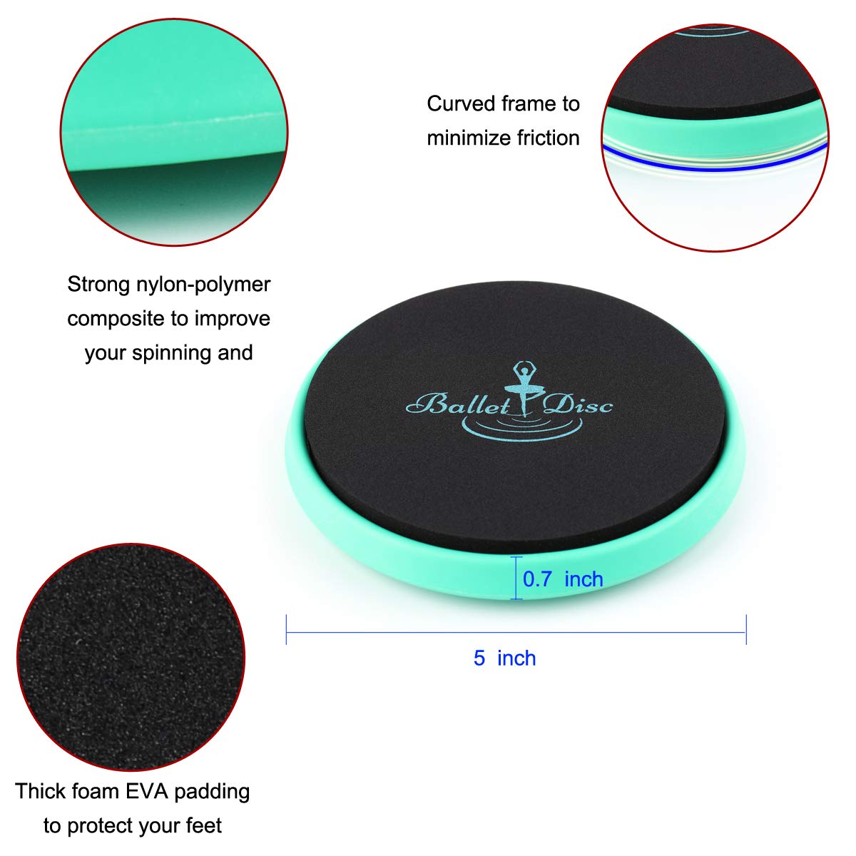 Weensmeil Pro Ballet Turning Disc for Dancers Balance Turn Board for