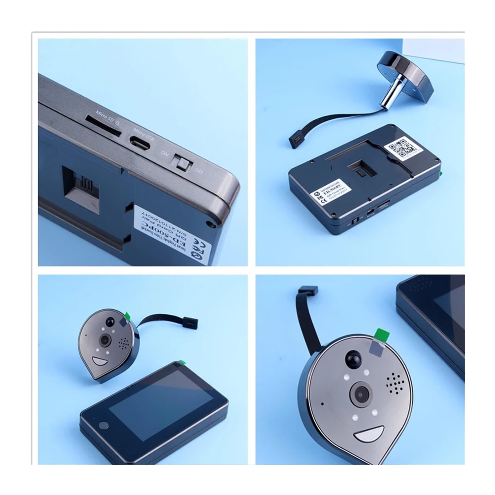 Timbre de Puerta Inteligente de Alta definición de 3 MP con Apertura de Puerta, monitoreo de Seguridad for el hogar Taya, WiFi, 3 Millones de píxeles Ultra claros Notificaciones en Tiempo Real(Beige)