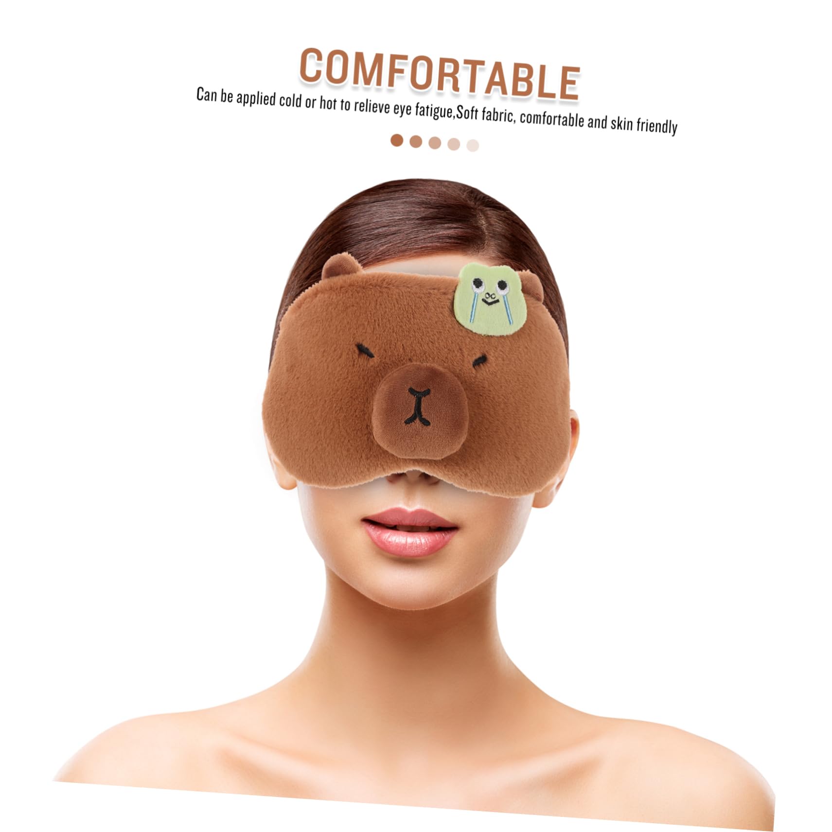 Healvian 4stücke Kuschelige Augenmaske Mit Kühlpack Cartoon Schlafmaske Für Erwachsene Und Verstellbar Atmungsaktiv Für Reisen Nickerchen Und Entspannten Schlaf
