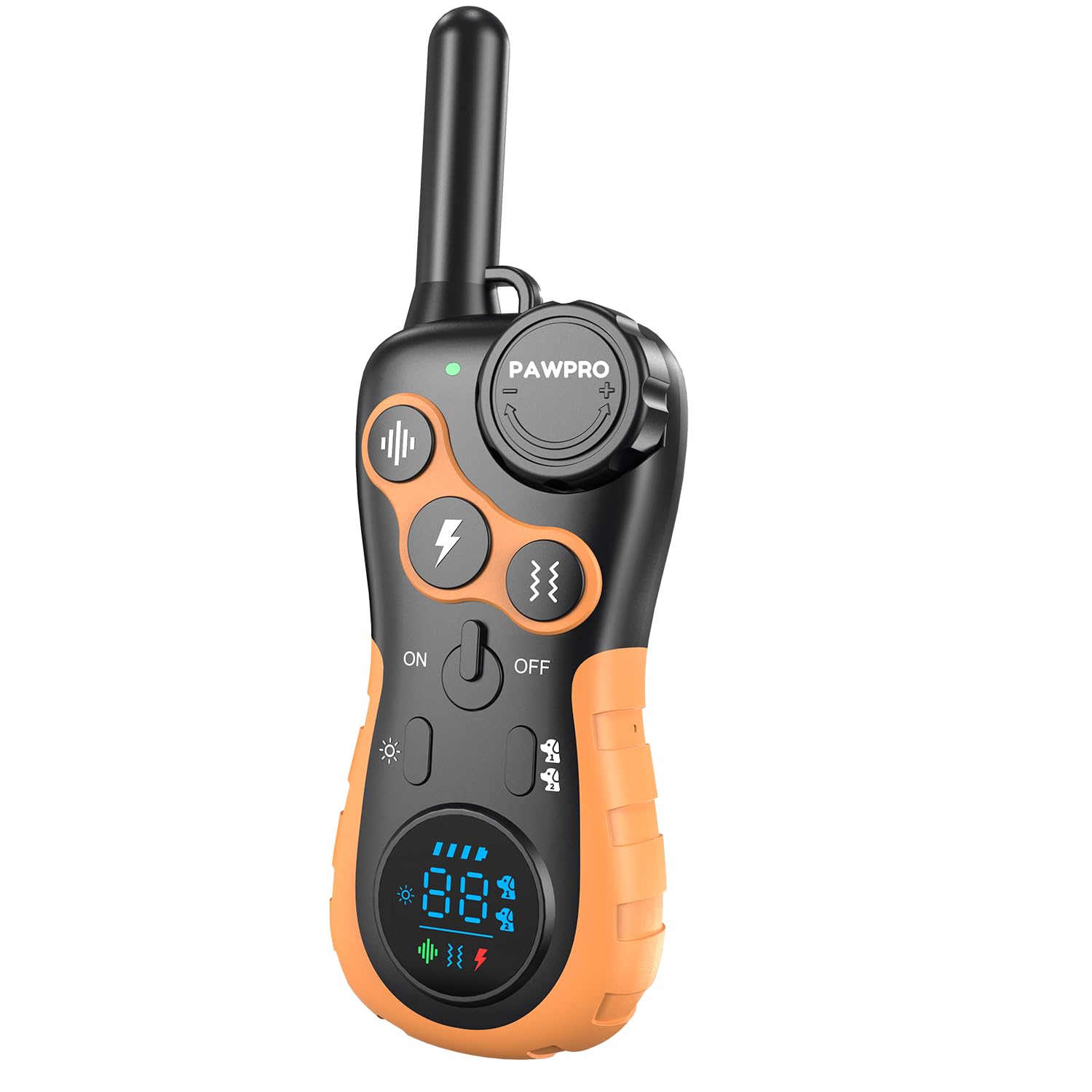 PAWPRO Télécommande de Remplacement Ultimate, Portée de 3km, Mode Lumière Nocturne, 124 Niveaux d’Entraînement, BIP Vibration Choc, Télécommande Seule sans Collier, Marque FR