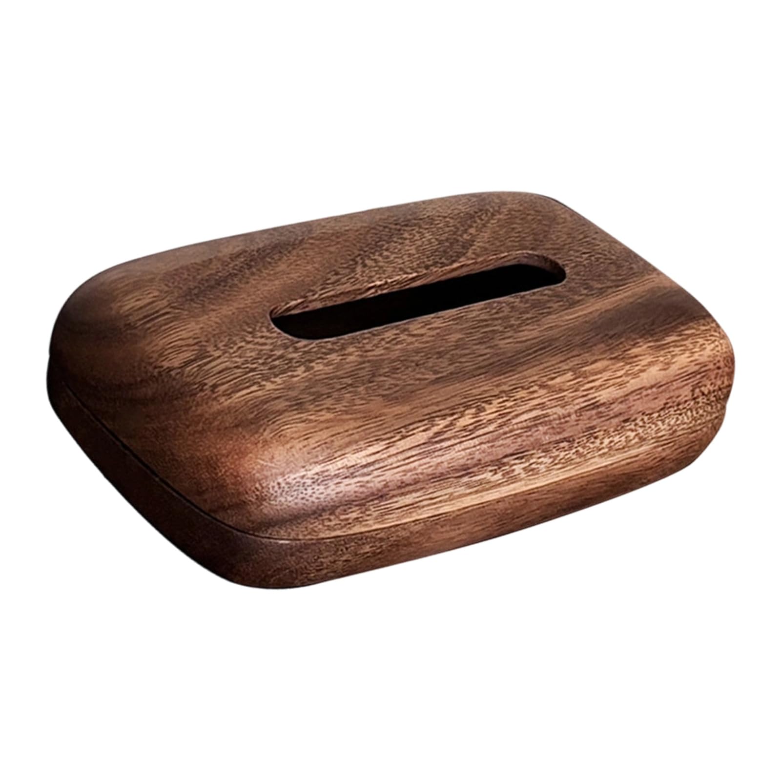 LUCKGONI Walnuts Wood Tissue Holder with Smooth Surfaces for Desk and Bathroom Decoration Coffee Table Napkin Dispenser