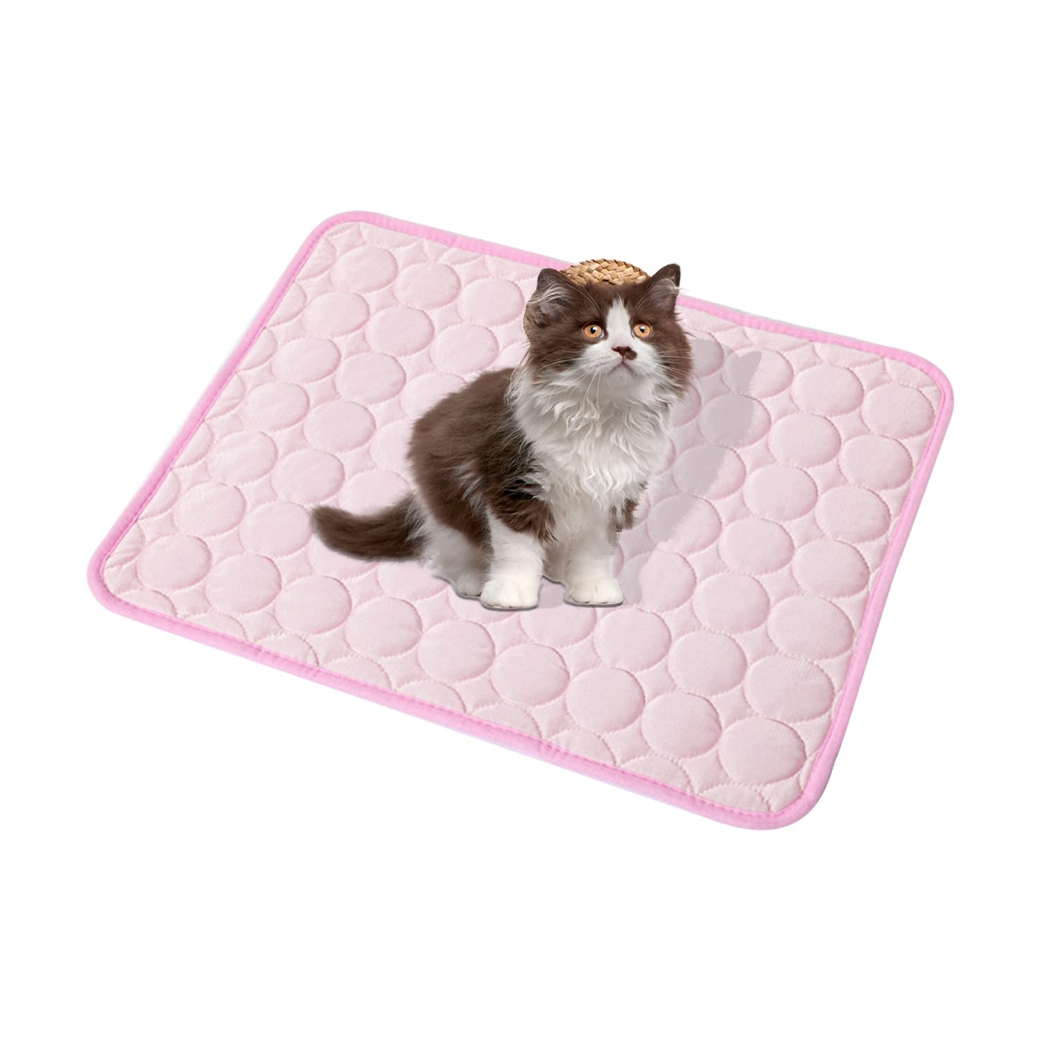 YXHZVON Alfombrilla Refrescante para Mascotas, Manta Refrigerante Perro, Cama Frio Animales Colchon Mascotas para Verano, 70 x 55 cm, L, Rosa