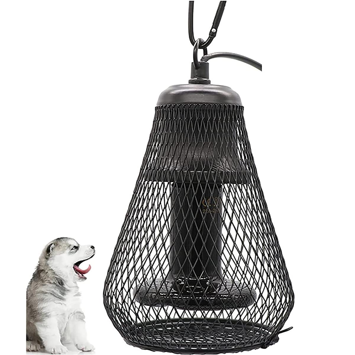 Lámpara Calefacción Aves Corral 25W - 100W, Cubierta Calefacción para Perros Pequeños, Pantalla Calefacción Reptil con Gancho Anti - Mordedura, para Granjas/Hogares,25W