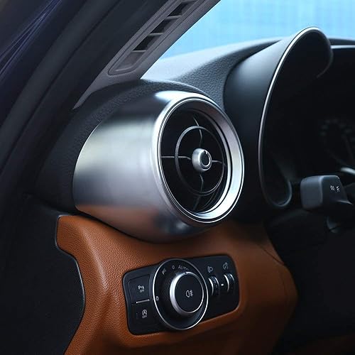 Miniatura 8 de Cubierta de salida de ventilación de aire acondicionado lateral de coche, 2 piezas para Alfa Romeo Giulia 2016-2018 Accesorios de automóvil (plata