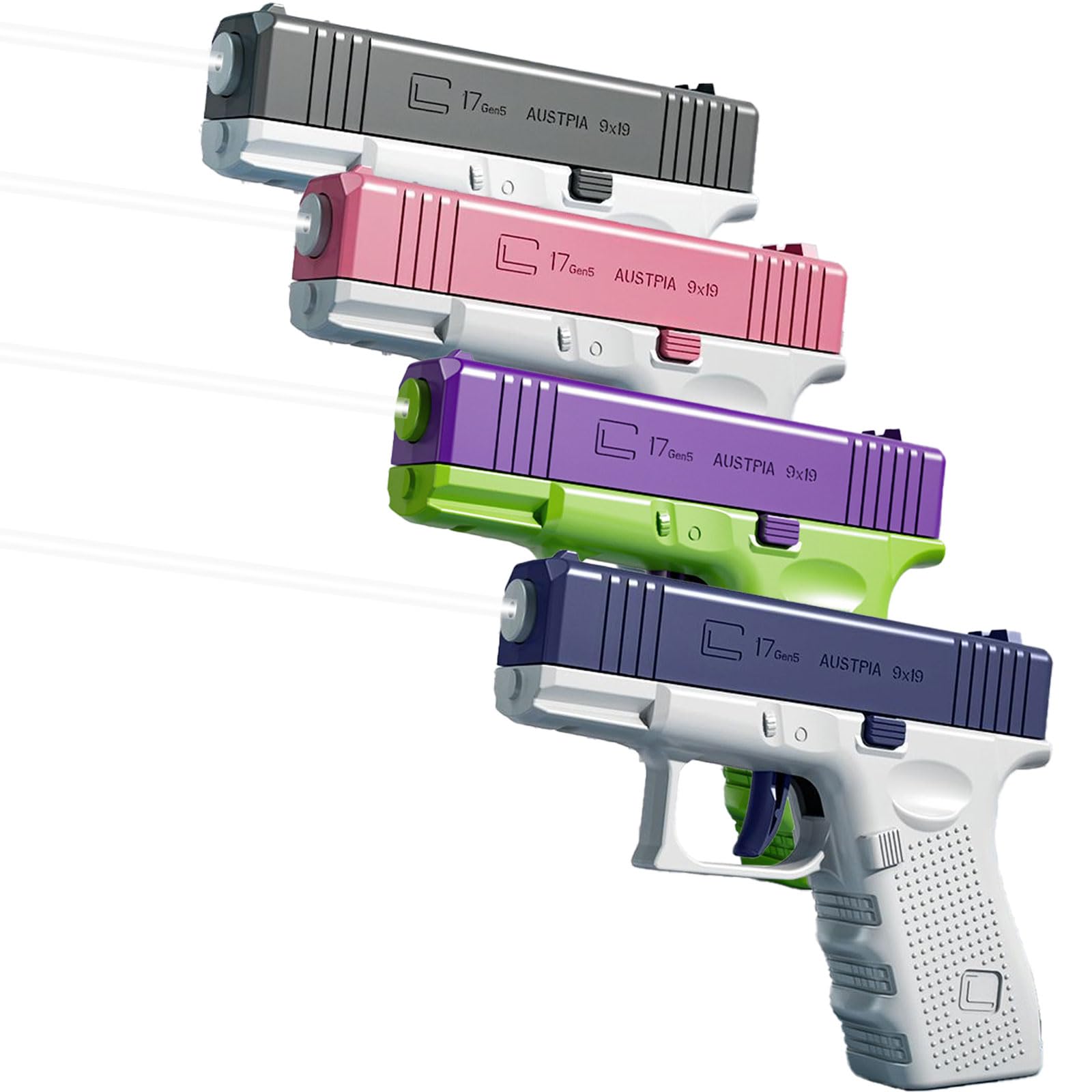 Set De 4 Pistolets à Eau Manuels Pour Enfants - Jouet D'été Pour Piscine, Plage, Jardin Ou Batailles D'eau En Plein Air