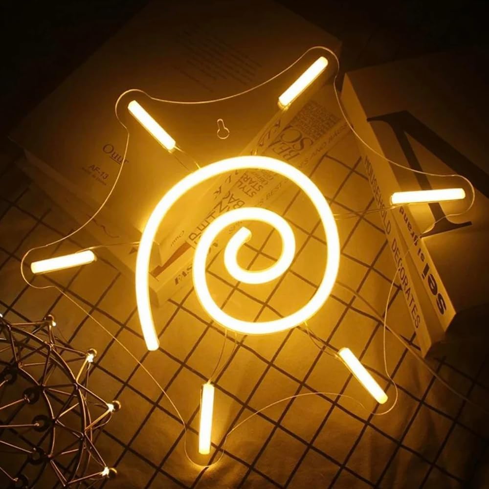 Sun Twirl LED Neon Sign for Wall Decor USB Adjustable Brightness Living Room Bars Pub Club Gatherings Art Wall Decor