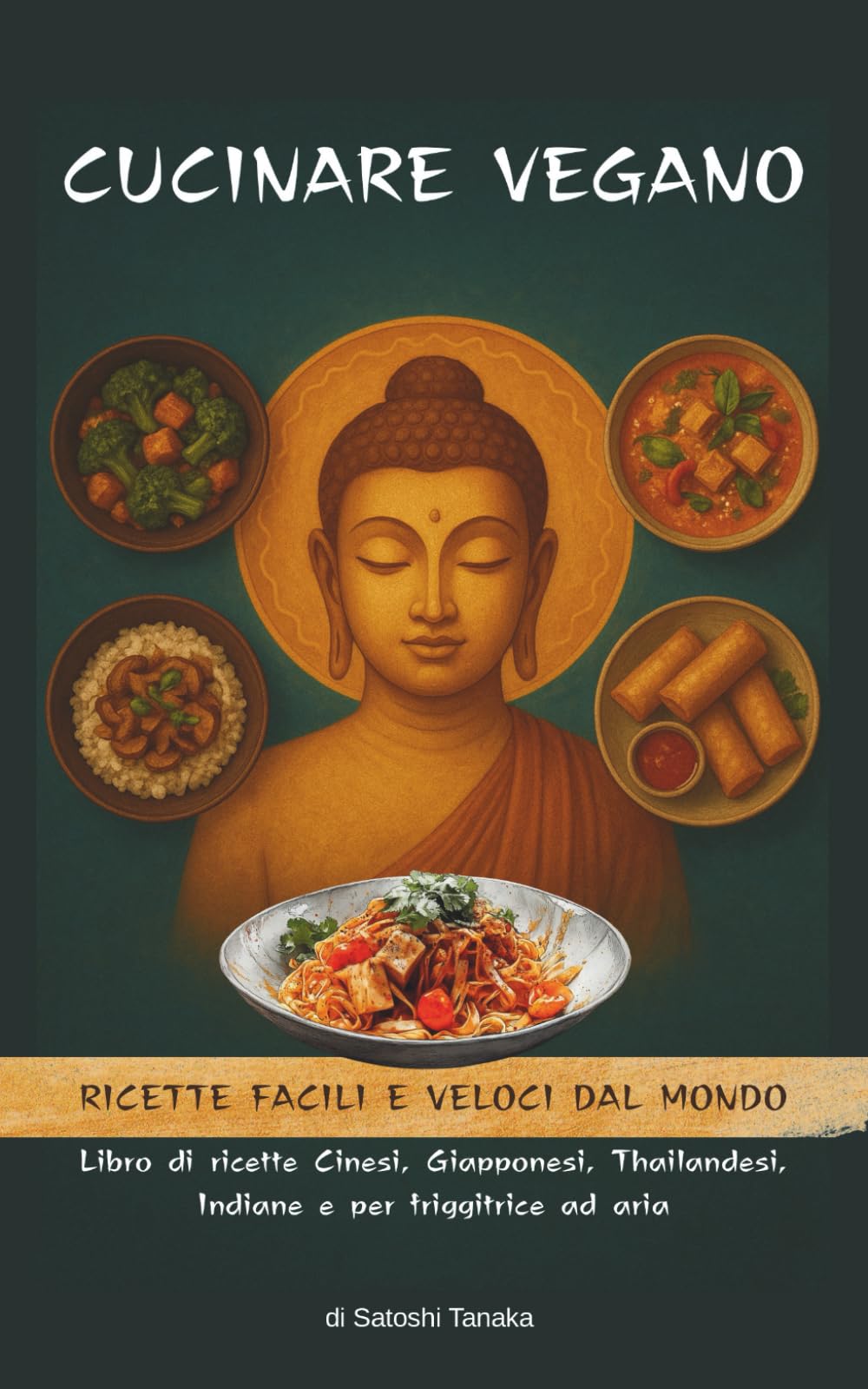 Cucinare Vegano: Ricette Facili e Veloci dal Mondo, Ricettario Vegano per Friggitrice ad Aria, Cucina Cinese Vegana, Ricettario Thailandese, Cucina Giapponese Vegana, Cucina Vegana Indiana