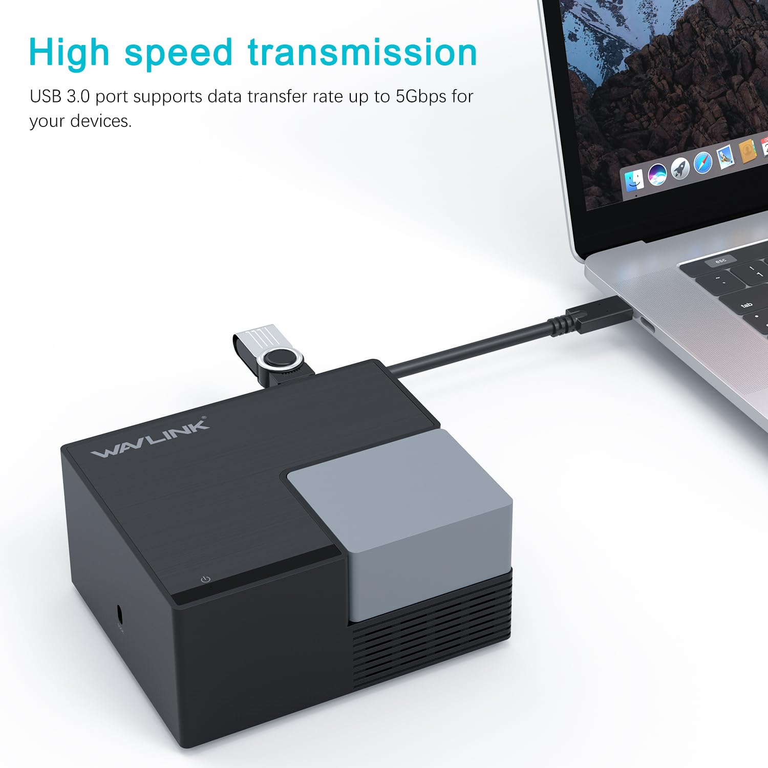 Stacja dokująca USB C z dwoma monitorami i 2 portami HDMI, stacja dokująca WAVLINK z podwójnym HDMI, wejście 130 W -PD, 4 porty USB-A, Gigabit Ethernet, audio, kompatybilna z Mac/Dell/HP/Lenovo