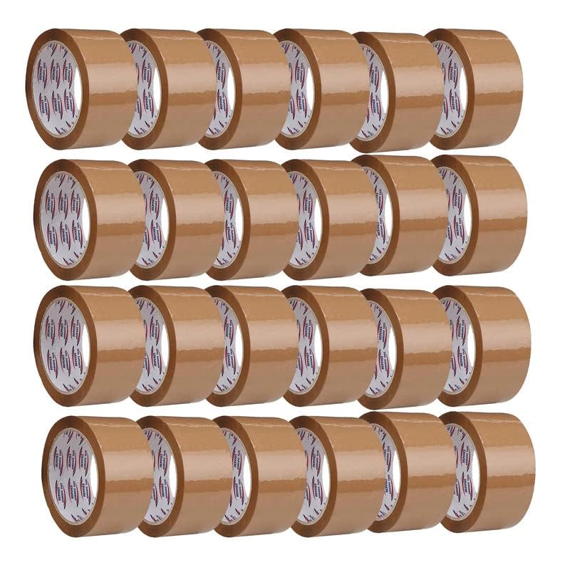 Image of Brown Tape 2 Inch Multipurpose Clear Tape For Home And Office Use, Decorating And Diy Industrial Packaging Tape Box Packing 30 Meter Pack of 24