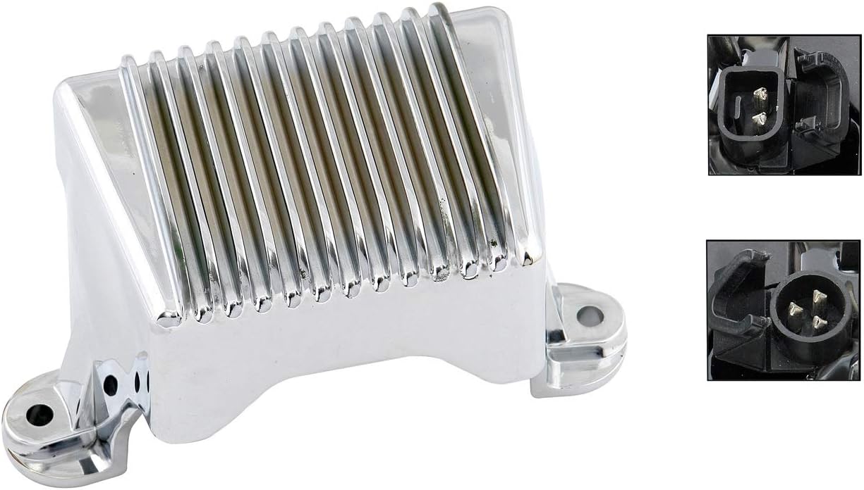 Accel 201136C Chrome Motorcycle Voltage Regulator for HarleyDavidson